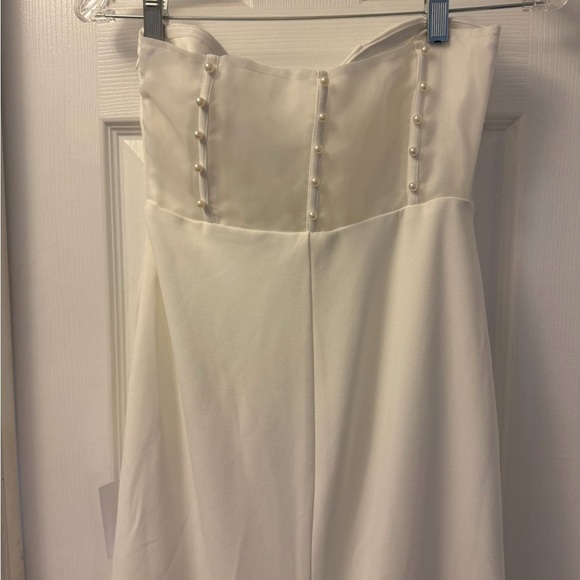 Lulu's Elegant Strapless White Dress - Picture 5 of 5